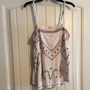 Maurices White and Red Embroidered Camisole